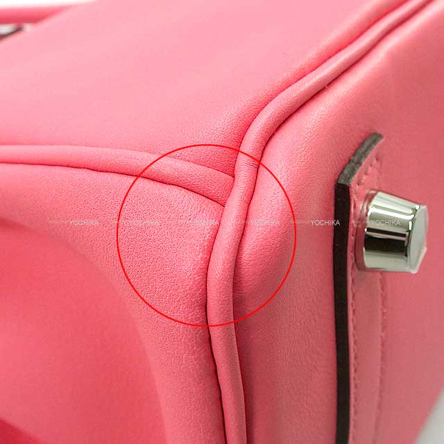 [Pre-loved] HERMES Handbag Birkin25 Rose Azalee Evercalf Silver HW Stamp A[LIKE NEW][Authentic]