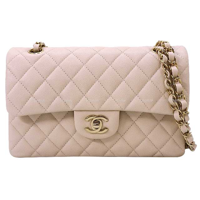 CHANEL Shoulder bag Matelasse 23 COCO Mark W Flap Chain Beige Graind Calf(Caviarskin) Champagne Gold HW A01113[EXCELLENT][Authentic]