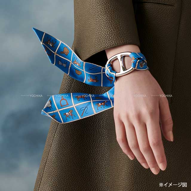 HERMES Scarf ring 90 Chaine d'Ancre Silver HW[BRAND NEW][Authentic]