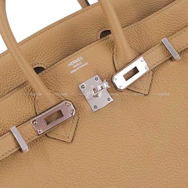 HERMES Handbag Birkin25 Chai Veau Togo Silver HW Stamp U[BRAND NEW][Authentic]