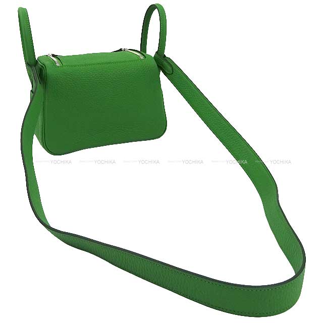 HERMES Shoulder bag Lindy mini 20 Vert Yucca Epsom Souple Silver HW Stamp B[BRAND NEW][Authentic]
