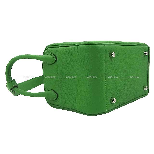 HERMES Shoulder bag Lindy mini 20 Vert Yucca Epsom Souple Silver HW Stamp B[BRAND NEW][Authentic]