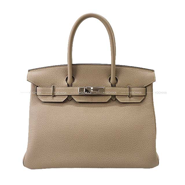[Pre-loved] HERMES Handbag Birkin30 Gris Tourterelle Veau Jonathan Silver HW Stamp T[LIKE NEW][Authentic]