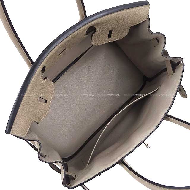 [Pre-loved] HERMES Handbag Birkin30 Gris Tourterelle Veau Jonathan Silver HW Stamp T[LIKE NEW][Authentic]