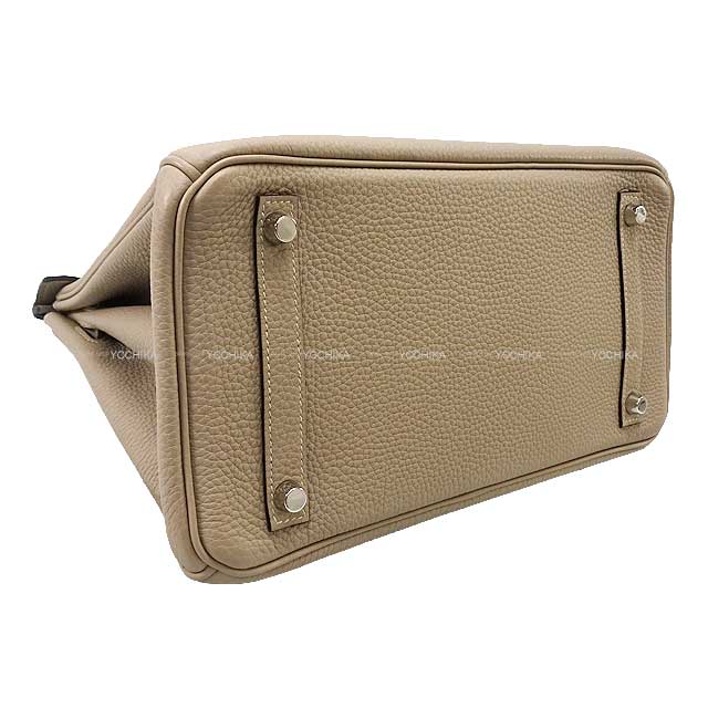 [Pre-loved] HERMES Handbag Birkin30 Gris Tourterelle Veau Jonathan Silver HW Stamp T[LIKE NEW][Authentic]