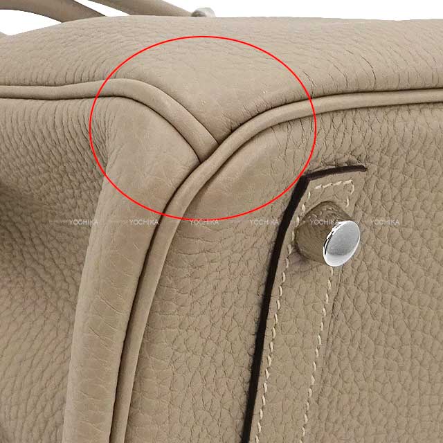 [Pre-loved] HERMES Handbag Birkin30 Gris Tourterelle Veau Jonathan Silver HW Stamp T[LIKE NEW][Authentic]