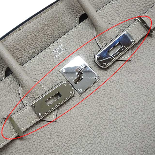 [Pre-loved] HERMES Handbag Birkin30 Gris Tourterelle Veau Jonathan Silver HW Stamp T[LIKE NEW][Authentic]