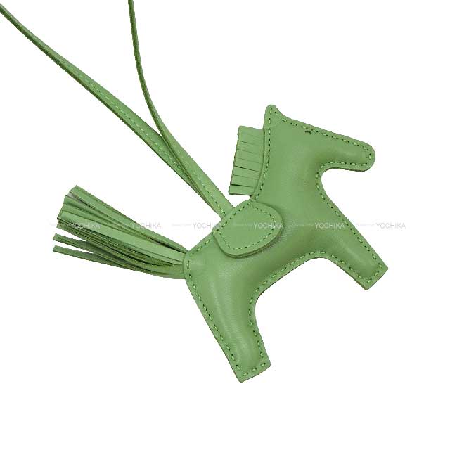 HERMES bag charm Rodeo PM SO CRIQUET Vert criquet Agneau Milo Stamp B[EXCELLENT][Authentic]