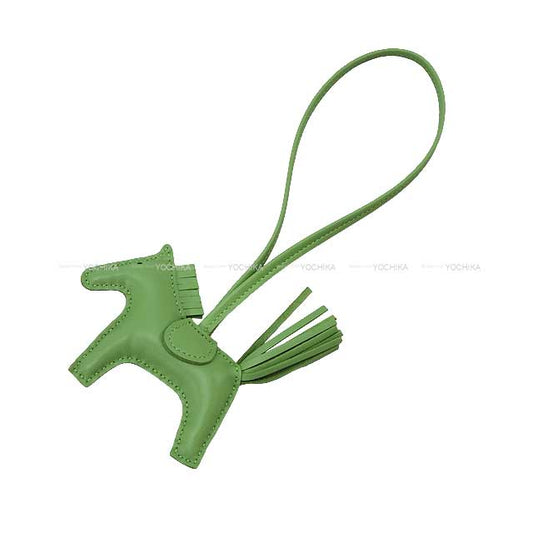 HERMES bag charm Rodeo PM SO CRIQUET Vert criquet Agneau Milo Stamp B[BRAND NEW][Authentic]