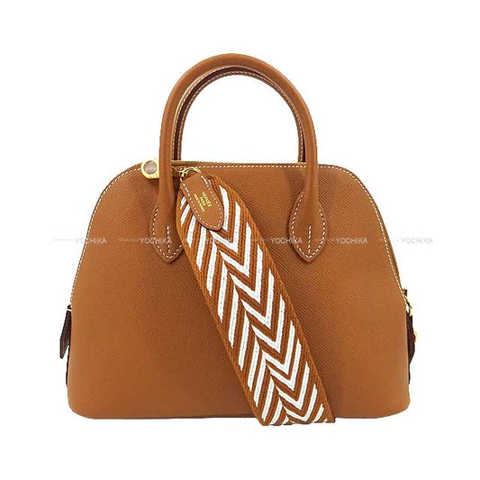 HERMES Shoulder bag Bolide1923 25 Sangles Caval Gold Ever Grain Gold HW Stamp B[BRAND NEW][Authentic]