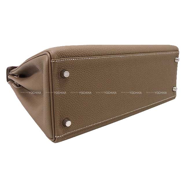 [Pre-loved] HERMES Shoulder bag Kelly32 Retourne Etoupe Veau Jonathan Silver HW Stamp A[LIKE NEW][Authentic]