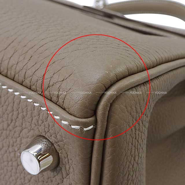 [Pre-loved] HERMES Shoulder bag Kelly32 Retourne Etoupe Veau Jonathan Silver HW Stamp A[LIKE NEW][Authentic]