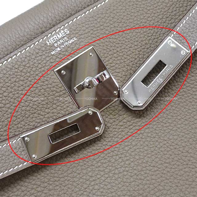 [Pre-loved] HERMES Shoulder bag Kelly32 Retourne Etoupe Veau Jonathan Silver HW Stamp A[LIKE NEW][Authentic]