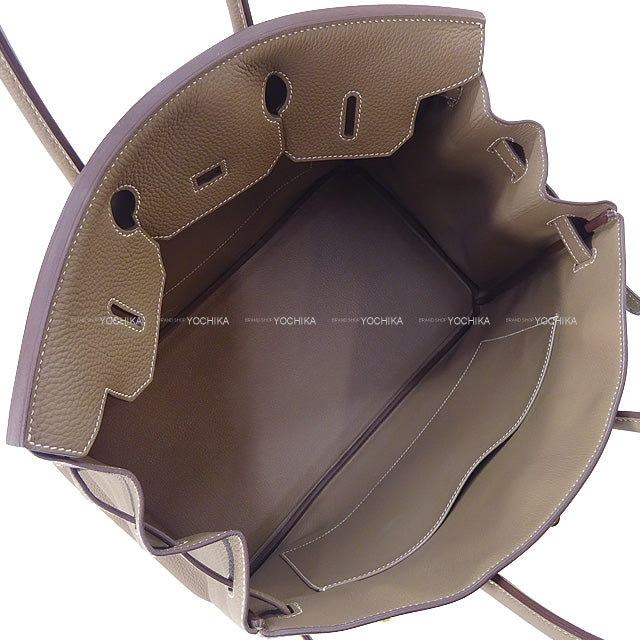 [Pre-loved] HERMES Handbag Birkin35 Etoupe Veau Jonathan Gold HW Stamp X[LIKE NEW][Authentic]