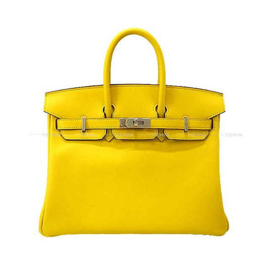 HERMES Handbag Birkin25 Jaune de Naples Veau Swift Silver HW Stamp D[BRAND NEW][Authentic]