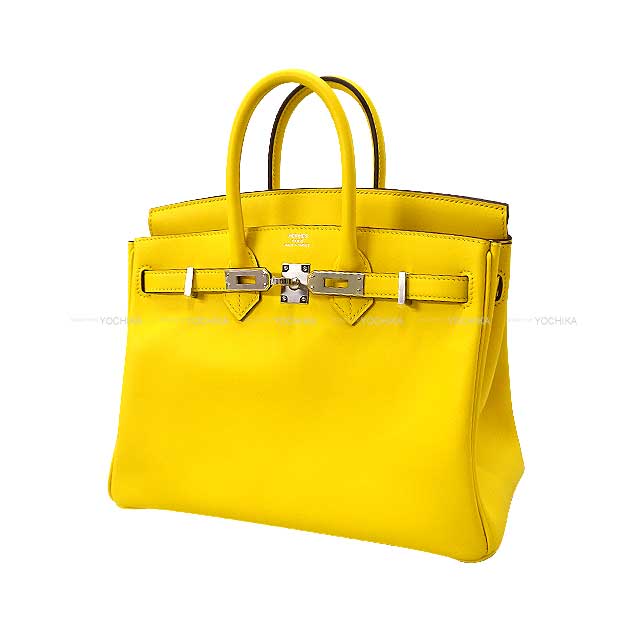 HERMES Handbag Birkin25 Jaune de Naples Veau Swift Silver HW Stamp D[BRAND NEW][Authentic]