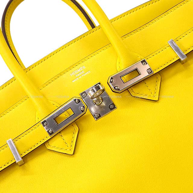 HERMES Handbag Birkin25 Jaune de Naples Veau Swift Silver HW Stamp D[BRAND NEW][Authentic]