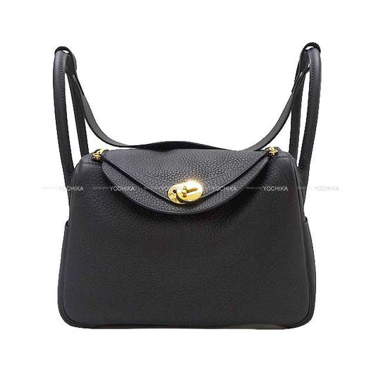 HERMES Shoulder bag Lindy 26 Caban Epsom Souple Gold HW Stamp U[EXCELLENT][Authentic]