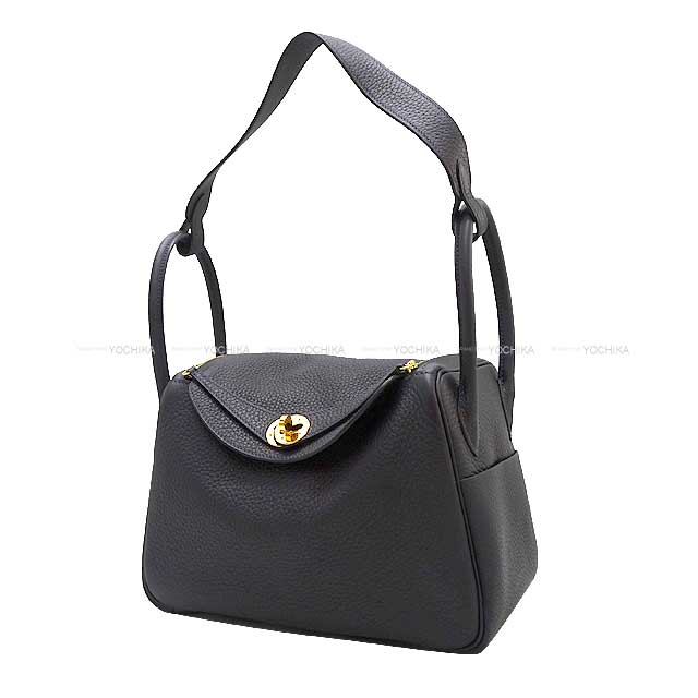 HERMES Shoulder bag Lindy 26 Caban Epsom Souple Gold HW Stamp U[EXCELLENT][Authentic]