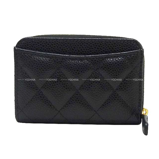 CHANEL card holder Matelasse Coco Mark Classic Zip Coin Purse Noir (Black)/Bordeaux Graind Calf(Caviarskin) Gold HW AP0216[BRAND NEW][Authentic]