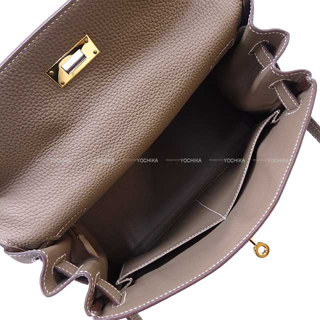 [Pre-loved] HERMES Shoulder bag Kelly28 Retourne Etoupe Veau Jonathan Gold HW Stamp C[LIKE NEW][Authentic]