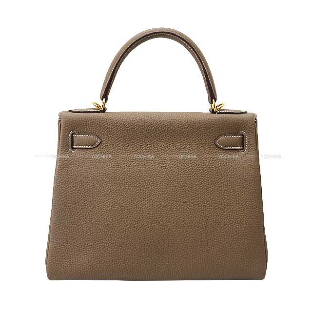 [Pre-loved] HERMES Shoulder bag Kelly28 Retourne Etoupe Veau Jonathan Gold HW Stamp C[LIKE NEW][Authentic]