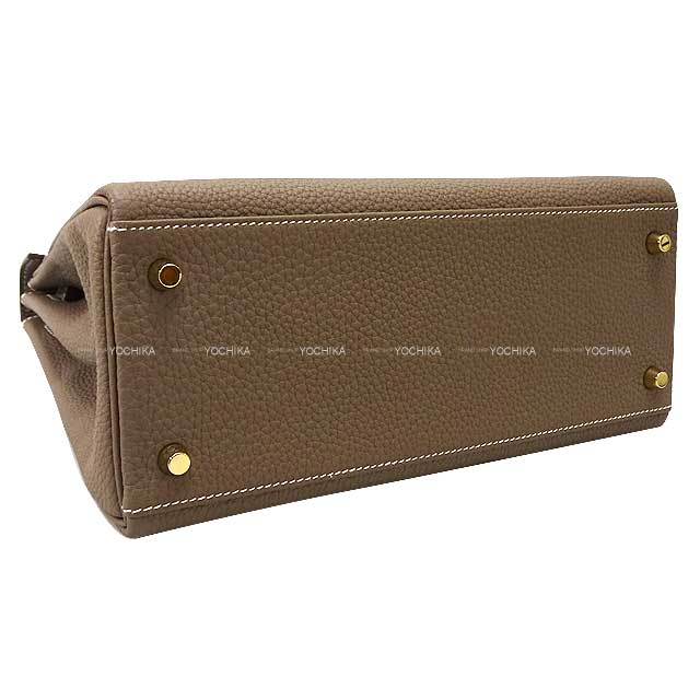 [Pre-loved] HERMES Shoulder bag Kelly28 Retourne Etoupe Veau Jonathan Gold HW Stamp C[LIKE NEW][Authentic]