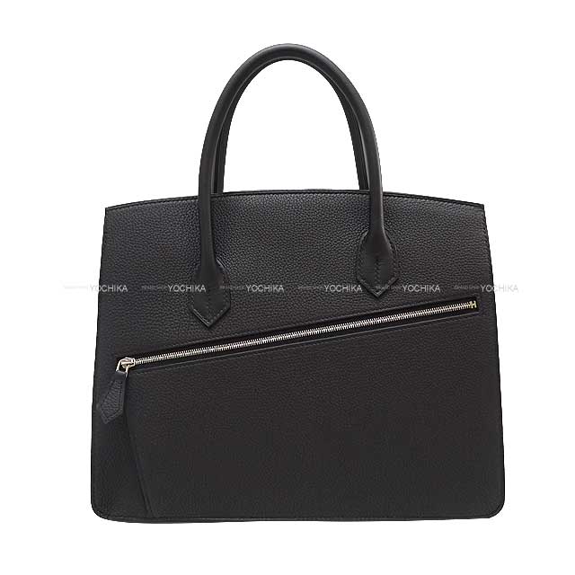 HERMES Handbag Birkin30 en Desordre Noir (Black) Veau Swift/Veau Togo/Vache Hunter Silver HW Stamp B[EXCELLENT][Authentic]