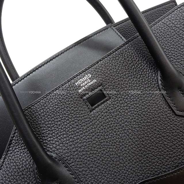 HERMES Handbag Birkin30 en Desordre Noir (Black) Veau Swift/Veau Togo/Vache Hunter Silver HW Stamp B[EXCELLENT][Authentic]