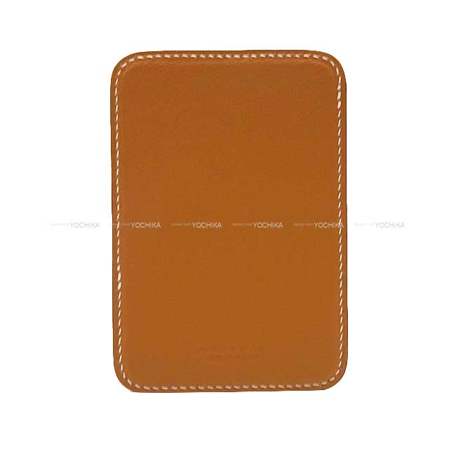 HERMES card holder MagSafe Eman Cheval Gold Veau Swift Stamp B[BRAND NEW][Authentic]