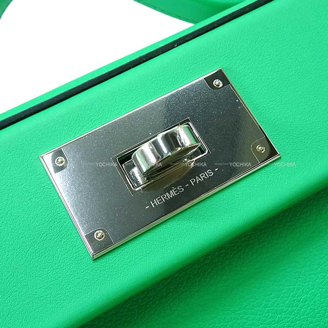 HERMES Shoulder bag Sac 24/24 21 Mini Verso Vert comics/Vert Fizz Veau Tadelakt/Evercalf Silver HW Stamp B[BRAND NEW][Authentic]