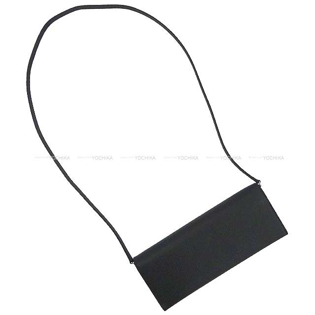 HERMES Clutch bag Maillon ChaineD'ancre Wallet To Go Noir (Black) Veau Epsom/Lacquer Silver HW Stamp B[BRAND NEW][Authentic]