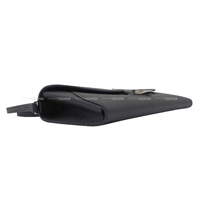 HERMES Clutch bag Maillon ChaineD'ancre Wallet To Go Noir (Black) Veau Epsom/Lacquer Silver HW Stamp B[BRAND NEW][Authentic]