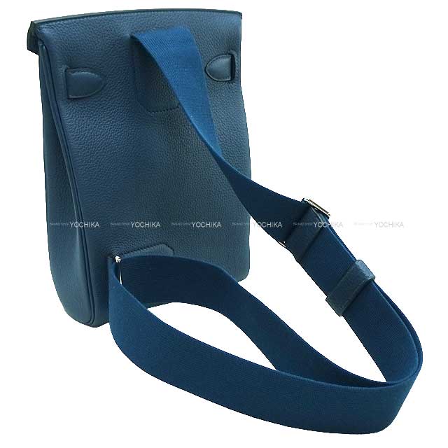 HERMES Shoulder bag Hac a Dos PM Bleu de Prusse Veau Jonathan Silver HW Stamp B[BRAND NEW][Authentic]