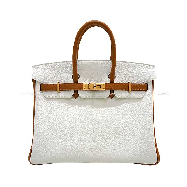 HERMES Handbag Birkin25 Personal order with stamp H Blanc (White)/Gold Epsom Souple Rose Gold HW Stamp U[BRAND NEW][Authentic]