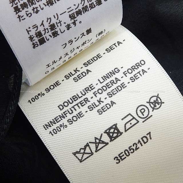 2023 SS NEW HERMES One‐piece dress Cami Twillaine Voitures Exquises #34 Noir (Black) Silk100% 34[EXCELLENT][Authentic]