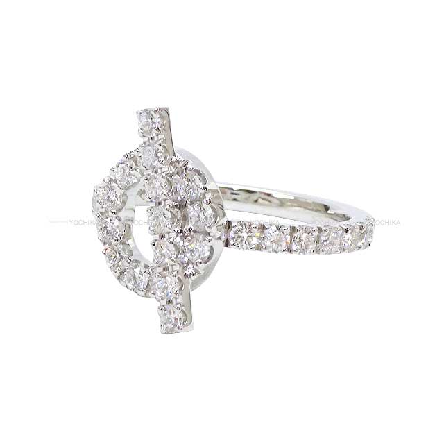 HERMES ring Finesse diamond half eternity #50 K18WG 国際規格[EXCELLENT][Authentic]