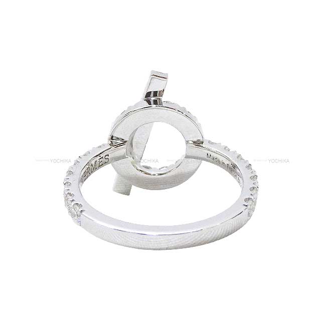 HERMES ring Finesse diamond half eternity #50 K18WG 国際規格[EXCELLENT][Authentic]