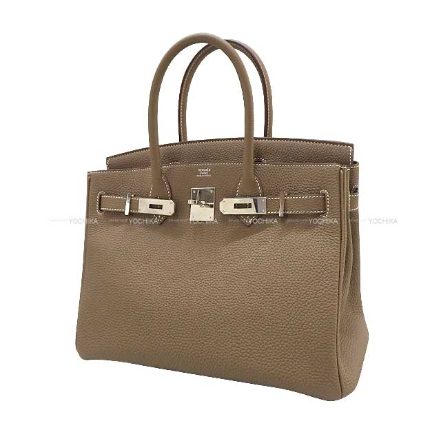 [Pre-loved] HERMES Handbag Birkin30 Etoupe Veau Jonathan Silver HW Stamp Y[LIKE NEW][Authentic]