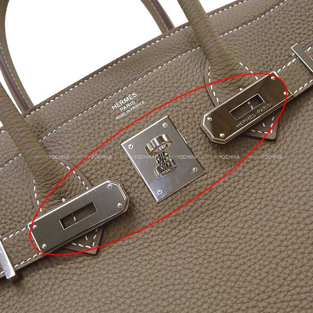 [Pre-loved] HERMES Handbag Birkin30 Etoupe Veau Jonathan Silver HW Stamp Y[LIKE NEW][Authentic]