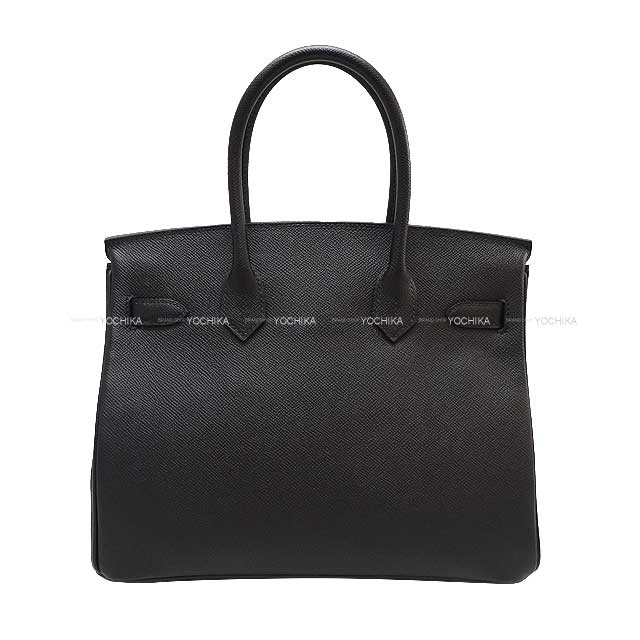 [Pre-loved] HERMES Handbag Birkin30 Noir (Black) Ever Grain Silver HW Stamp B[LIKE NEW][Authentic]