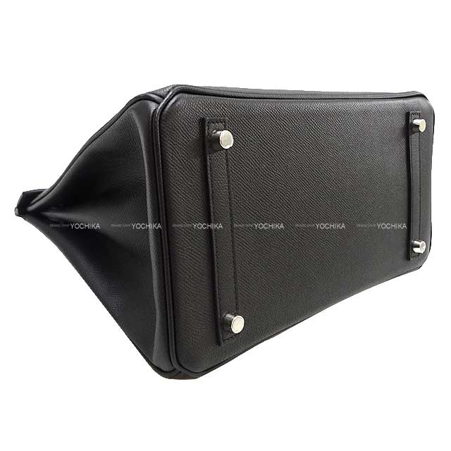 [Pre-loved] HERMES Handbag Birkin30 Noir (Black) Ever Grain Silver HW Stamp B[LIKE NEW][Authentic]