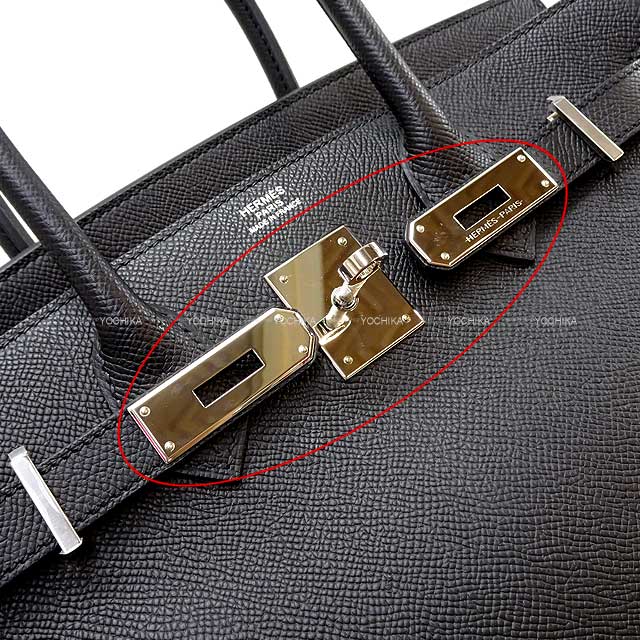 [Pre-loved] HERMES Handbag Birkin30 Noir (Black) Ever Grain Silver HW Stamp B[LIKE NEW][Authentic]