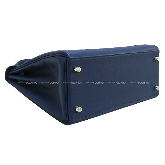 HERMES Shoulder bag Kelly28 Retourne Personal Order Bleu Saphir/Gold Evercalf Silver HW Stamp B[BRAND NEW][Authentic]