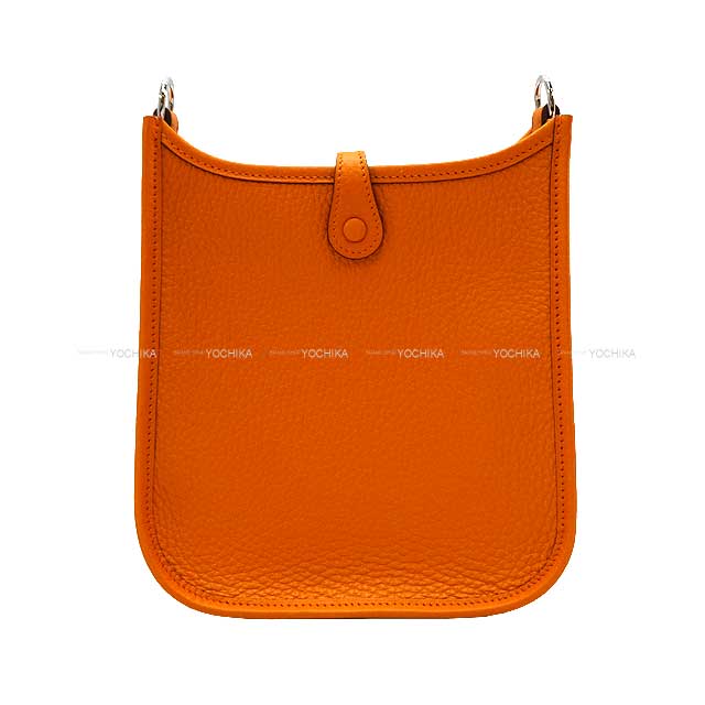 HERMES Shoulder bag Evelyne 16 TPM Orange Taurillon Clemence Silver HW Stamp B[ALMOST NEW][Authentic]