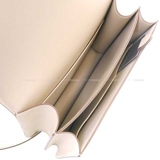 HERMES Shoulder bag Constance 3 18 Miroir Craie Ever Grain Gold HW Stamp B[EXCELLENT][Authentic]