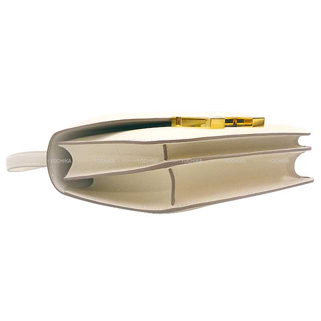HERMES Shoulder bag Constance 3 18 Miroir Craie Ever Grain Gold HW Stamp B[EXCELLENT][Authentic]