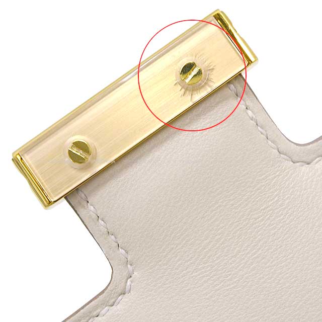 HERMES Shoulder bag Constance 3 18 Miroir Craie Ever Grain Gold HW Stamp B[EXCELLENT][Authentic]