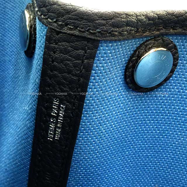 HERMES tote bag Garden Party 30 TPM Bleu Jean/Blue Indigo
