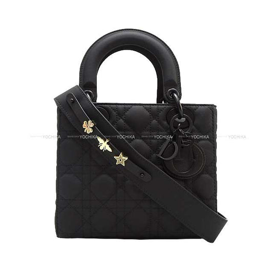 Christian Dior Handbag Lady Dior MY ABC DIOR Small  Noir (Black) Cannage Calfskin Mat Black HW M0538SLO1_M989[BRAND NEW][Authentic]